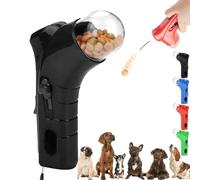 Cat Treat Gun, Pet Treat Launcher Snack Toy, Pet Food Dispenser Launchers, Dog Food Catapult, Handheld Pet Feeding Interactive Toys for Dog Cat Exercise Training (Black)