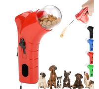 Cat Treat Gun, Pet Treat Launcher Snack Toy, Pet Food Dispenser Launchers, Dog Food Catapult, Handheld Pet Feeding Interactive Toys for Dog Cat Exercise Training (Red)