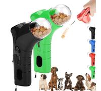 Cat Treat Gun, Pet Treat Launcher Snack Toy, Pet Food Dispenser Launchers, Dog Food Catapult, Handheld Pet Feeding Interactive Toys for Dog Cat Exercise Training (Green, Black)