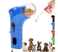 Cat Treat Gun, Pet Treat Launcher Snack Toy, Pet Food Dispenser Launchers, Dog Food Catapult, Handheld Pet Feeding Interactive Toys for Dog Cat Exercise Training (Blue)