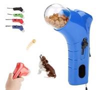 Cat Treat Gun Shooter,Cat Treat Launcher,Handheld Interactive Pet Snack Catapult,Exercise Training Feeder for Sports Training in Parks, Indoors and Outdoors (Blue)