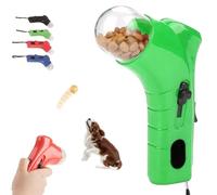Cat Treat Gun Shooter,Cat Treat Launcher,Handheld Interactive Pet Snack Catapult,Exercise Training Feeder for Sports Training in Parks, Indoors and Outdoors (Green)