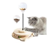 Cat Treat Interactive Toy - Puzzle intérieur Alimentation lente | Jouet de distributeur de traite de chat | Cat Puzzle Toy | Puzzle de distribution de gâterie de printemps | Jouet de divertissement Wi