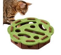 Cat Treat Puzzle - Bol d'enrichissement mental 30 x 30 x 7,5 cm | Felt Feeder with 2 Bells, Sensory Stimulating for Cats & Dogs, Slow Eating Indoor Outdoor Travel