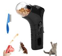 Cat Treat Shooter Gun, Cat Treat Dispenser, Pet Treats Snack Dispenser Toy, Interactive Pet Treat Launcher Gun for Dogs Cats Exercise Training (Black)