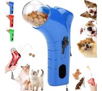 Cat Treat Shooter Gun, Handheld Interactive Pet Training Feeder, Pet Snack Slinger for Exercise Training, Fun Food Dispenser Guns Toy, Cats Dog Food Shooter Launchers for Indoor Outdoor (Blue)