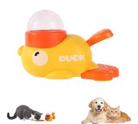 Cat Treat Slot Machine, Duck Puzzle Feede, Cat Slot Machine Treat Dispenser, Duck Cats Treated Dispenser, Interactive Slow Feeder & IQ Training Toy, Dog Puzzle Feeder for Cats & Dogs (Yellow)