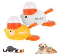 Cat Treat Slot Machine, Duck Puzzle Feede, Cat Slot Machine Treat Dispenser, Duck Cats Treated Dispenser, Interactive Slow Feeder & Iq Training Toy, Dog Puzzle Feeder for Cats & Dogs (WHITE+YELLOW)