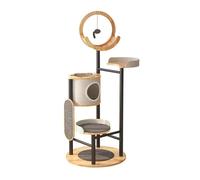 Cat Tree, Arbre à Chat de Grande Taille (167 cm de Haut), nid avec griffoir intégré, en Bois Massif,for Kittens