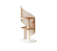 Cat Tree, Arbre à Chat en Bois Massif, Design créatif, Colonne en Chanvre et Spirale, Produit Durable,for Kittens(3 Layers Log Color)