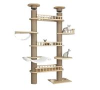 Cat Tree, Arbre à Chat, Structure d'escalade, Plateforme de Saut, Jouets for Animaux, nid, Arbre à Chat, Villa, avec clôture,for Kittens(DTLD2-3Platform)