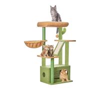 Cat Tree, Grand Arbre à Chat avec Support en Bois, nid intégré for Cactus et Jouets.,for Kittens(D10)