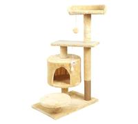 Cat Tree, Structure d'escalade for Chat avec Plateforme de Saut intégrée en Panneaux de Particules de sisal - Accessoires for Animaux,for Kittens(Beige)