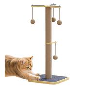 Cat Tree - Wood Felt Sisal 75x33x33cm | Scratching Post | Rotating Hanging Ball And Toy | Durable Interactive Climbing Tower For Indoor Kitten Play Exercise Rest