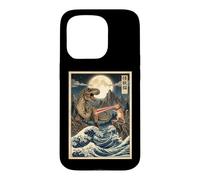 Cat Trex Monster Battle est Un passionné de Dinosaures Coque pour iPhone 15 Pro
