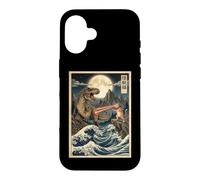 Cat Trex Monster Battle est Un passionné de Dinosaures Coque pour iPhone 16