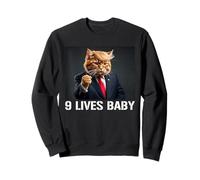 Cat Trump 9 Lives, Un Petit Chat drôle aux Cheveux de Trump Sweatshirt