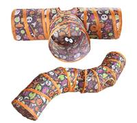 Cat Tunnel - 31.37 inch Foldable Halloween Pet Toy Tunnels Hideouts for Interactive Fun and Exercise, Tube Tent with Play Function for Kittens, Puppies, Rabbits, Ferrets, Bunnies, Small Pets