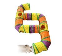 Cat Tunnel - 6 Way | Foldable Interactive Pet Play Tunnel | Washable Rainbow Play Tunnel for Cats, Kittens, Ferrets and Rabbits, Indoor Outdoor Exercise, Home, Yard and Apartment