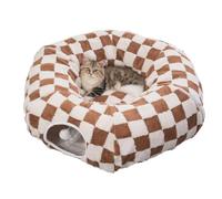 Cat Tunnel Bed - Detachable Washable Nest, Cute Donut Toy