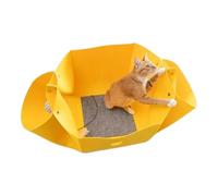Cat Tunnel Bed, Felt Donut Tunnel Nest, 13.78x13.78in Deformable Hideaway Design, Interactive Enrichment Toy, Soft Detachable Structure, for Kittens, Puppies, Indoor, Pet Playtime