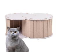 Cat Tunnel, Bed Nest, 22.87 inches Detachable Felt Tunnel with Scratching Design, Pet House for Indoor Play and Rest, Bunnies, Quiet Time, Light Brown