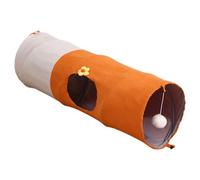 Cat Tunnel, Foldable Pet Tunnel, Scratch Resistant Play Tube, 31.5x9.84x9.84 inches Interactive Ball Attachment, Mental Stimulation Tent, Gray One-Piece, for Training, Exercise, Indoor, Living Room