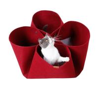 Cat Tunnel Nest, Kitten Tunnels, Felt Cat Tunnel, Portable Cat Tunnel, Box Shaped Tunnel, Foldable Cat Tunnel, Cat Tunnel Toy, Playground Cat Tunnel, Attached Toy Ball, Active Cats Tunnel