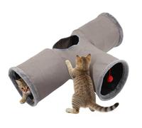 Cat Tunnel - Plush & Steel Wire, 31.49x20.07x10.23in Maze Toy Foldable Interactive | Bed, House & Cave Design Indoor Cats Playpen for Exploration & Exercise, Cat Maze for Kittens, Adult Cats