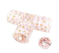 Cat Tunnel Toy 3 - Way Foldable Kitten Bed, Peek Hole Small Dog, Bunny Indoor Outdoor Garden Yard | Dog Feeding Training Exercise Boredom Enrichment
