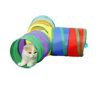 Cat Tunnel Toy - Foldable 3-Way Play Tube | Interactive T-Shaped Pet Tunnel for Indoor Exercise, Fun & Stimulation | for Kittens, Rabbits, Small Dogs, Home Playtime & Pet Entertainment