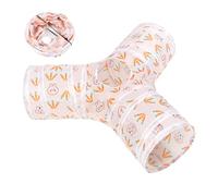 Cat Tunnel Toy - Foldable Kitten Tunnel Bed | 3 Way Cat Peek Hole Toy for Small Kitten Dog Bunny Indoor Outdoor Garden Yard Feeding Training Exercise Boredom Enrichment