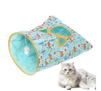 Cat Tunnel Toys, Crinkle Foldable Interactive Tunnel, 19.69 inch Lightweight and Portable Play Sack, Indoor Kitten Exercise Entertainment for Home Pet Activity, Green