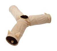 Cat Tunnel Tube, 3-Way Foldable Play Device, 36x12 inches Tube with Material, Pet Enrichment Tool for Cats and Small Puppies, Indoor Accessory with Fun Design, Animal Tunnel for Garden and Yard