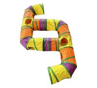 Cat Tunnel Washable Rainbow Interactive - Entertainment Pet Toy Play | Pet Toy Play Tunnels For Puppies Bunnies Ferrets Backyard | Park Yard Lawn Living Room Cat Tunnel Washable Rainbow