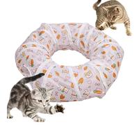 Cat Tunnels - Polyester+Soft Steel Wire, 31.49x10.23in Play Toy Interactive Maze | Foldable Cat Play Tube Bed & Cave for Kittens and Cats, Cats Tunnel for Christmas, Halloween, Birthdays, Indoor Fun