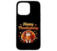 Cat Turkey Happy Thanksgiving Coque pour iPhone 15 Pro Max