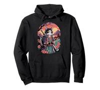 Cat Ukiyo-e Japanese Cat Japan Style Anime Ninja Cute Cat Sweat à Capuche