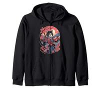 Cat Ukiyo-e Japanese Cat Japan Style Anime Ninja Cute Cat Sweat à Capuche