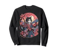 Cat Ukiyo-e Japanese Cat Japan Style Anime Ninja Cute Cat Sweatshirt