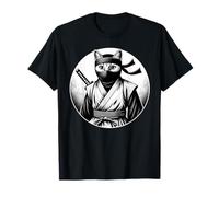 Cat Ukiyo-e Japanese Cat Japan Style Anime Ninja Cute Cat T-Shirt