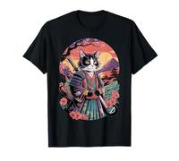 Cat Ukiyo-e Japanese Cat Japan Style Anime Ninja Cute Cat T-Shirt
