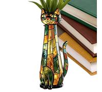 Cat Vase for Flowers - Vases for Cat Lovers | Whimsical Cute Creative Decoration | Kitten Planter Desk Shelf Decor | Resin Whimsical Cute Creative F0r Home Office Apartment Bedroom Living Room