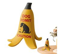 Cat Vomit Caution Sign, 2.99x2.99x4.72 Inches, Desk Warning Ornament for Pets, Banana Peel Shaped with Sturdy Design, Home Accessory for Bedroom Dressing Table Apartment Nightstand Living Room Study