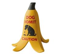 Cat Vomit Caution Sign, Decorative Prank Sign, Banana Peel Shaped Desktop Decor with Realistic Design, Humorous Cat Dog Warning for Living Room Bedroom Study Apartment Desk Nightstand Coffee Table
