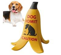 Cat Vomit Caution - Warning Sign for Pets, Banana Peel Shape with Safety Sign, Vomits Warnings Ornament for Bedroom, Dressing Table, Apartment, Nightstand, Living Room, Study Desk, Home, and Bookshelf