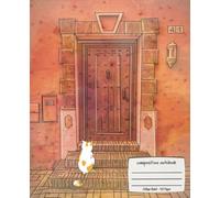 Cat Waiting Owner Composition Notebook: Wide Ruled, Black and White Interior With White Paper 7.5" X 9.25", 160 Sheets.