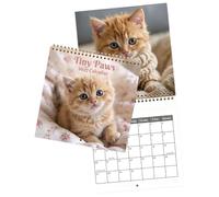 Cat Wall Calendar 2027, Cute Kitten Wall Planner with Twin-Wire Binding