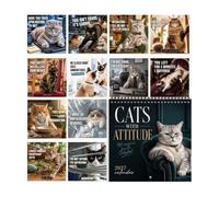 Cat Wall Calendar 2027 - Funny Humorous Design - Thick Paper 12 Month Decor | Organizing Planning Animal Calendar Animal Lovers Adults Family Friends Women Men