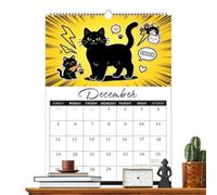 Cat Wall Calendar 2027 Jan - Dec 2027 Large Date Grid Home Office
